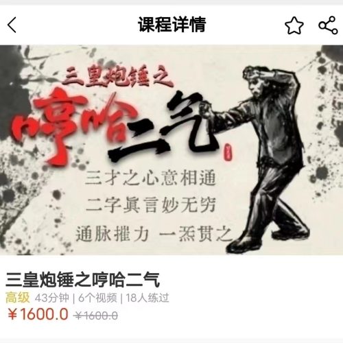 三皇炮捶之哼哈二气