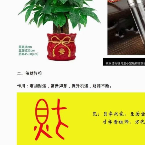 法渊如意门聚财阵秘法