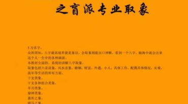 出神：盲派出口神断之盲派专业取象
