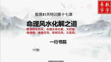 一行老师数字八字《数字易学》 易经玄学入门到精通21天特训营