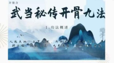武当秘传开骨九法