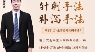 赵建新老师主讲真人实操针刺法+补泻法详细讲解演示30讲