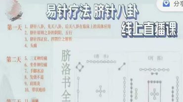 赵存福易针疗法 脐针八卦 线上直播课三天课程