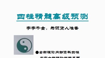 玄门内部资料-四柱精髓高级预测