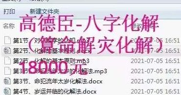 高德臣民间盲派八字化解