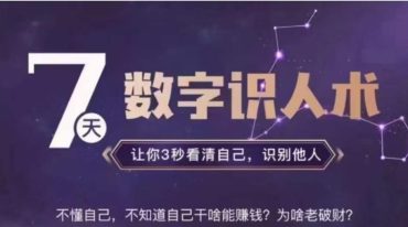 陈安逸七天数字识人术