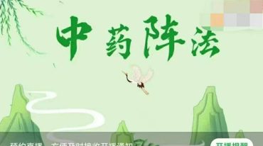 陈法灵 中药阵法