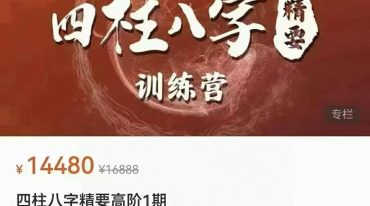 仪山 四柱‮字八‬精要高阶课 进阶课 精要9课