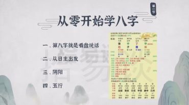 拾易谈八字一班 蒙氏命理系统课