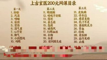 上古玄医200元线上课