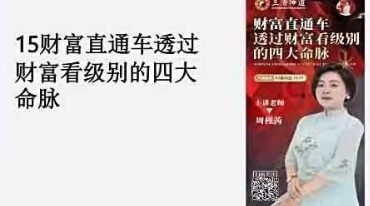 财富直通车透过财富看财富级别的四大命脉65页