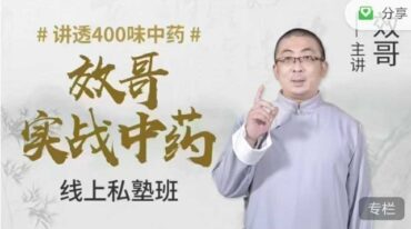 讲透400味中药 效哥实战中药线上私塾班