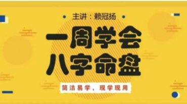赖冠扬一周学会 命盘 轻松掌握婚姻 财富和事业