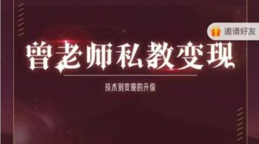 曾庆喜私教变现 技术到变现的升级 含私教技术