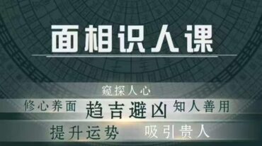 栩淇 面相识人课12节视频