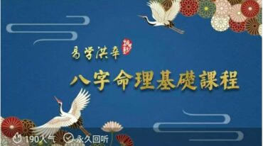 洪辛正统八字基础26集视频课