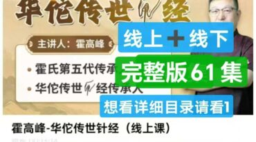 霍高峰 华佗传世针经 线上➕线下 61集全