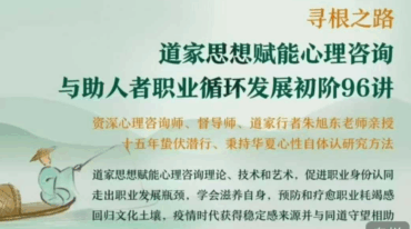朱旭东寻根之路 道家思想赋能心理咨询与助人者职业循环发展初阶96讲