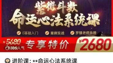 罗镇进阶课 命运心法系统课