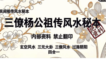 三僚杨公祖传风水秘本pdf