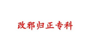 改邪归正专科 音频+文档